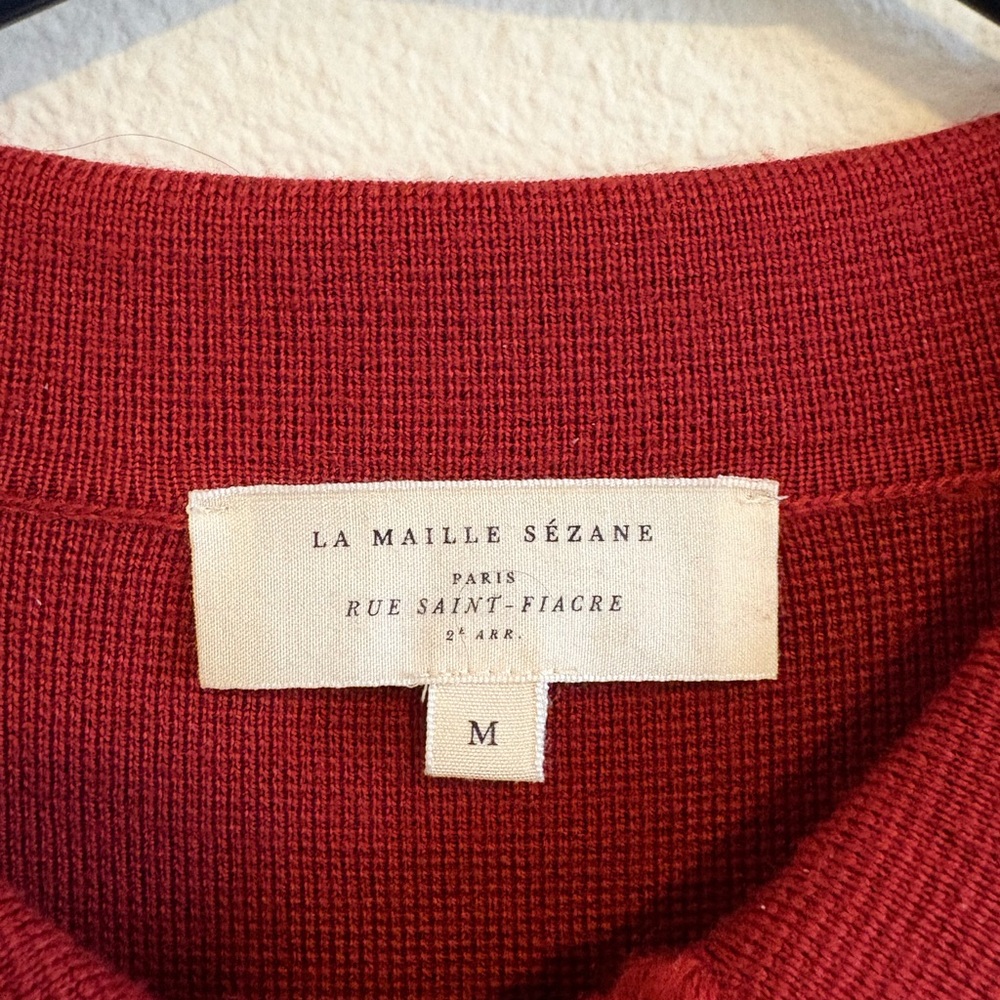 Sezane Betty Cardigan Terracotta Crochet - Size M - Picture 4 of 7